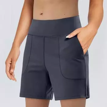 Женские шорты для бега, спортивные шорты для активного отдыха с карманами XL тёмно-синий