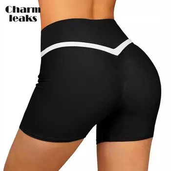 Женские шорты для плавания Charmleaks, шорты для плавания с высокой талией и карманами, плавки-танкини M темно-синий