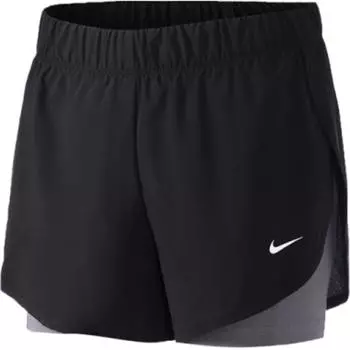 Женские шорты для тренировок Nike Lightweight Quick-Dry, черные, серые, AR6354-013 XL