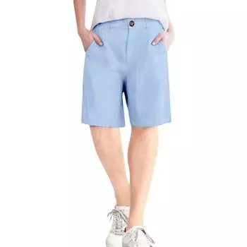 Женские шорты из мягкого хлопкового льна с карманами, застежкой на мягкие пуговицы, без молнии, облегающие шорты M