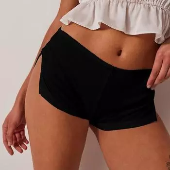 Женские шорты сексуальные горячие шорты с разрезом однотонные шорты Desire Hot Pants L чёрный
