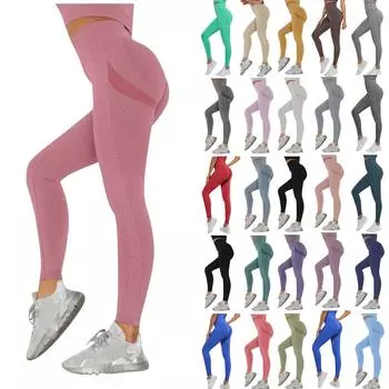 Женские штаны для йоги, дышащая одежда для йоги, обтягивающая, с высокой талией, спортивные штаны для фитнеса, женские S