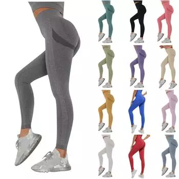 Женские штаны для йоги, дышащая одежда для йоги, обтягивающая, с высокой талией, спортивные штаны для фитнеса, женские M чёрный