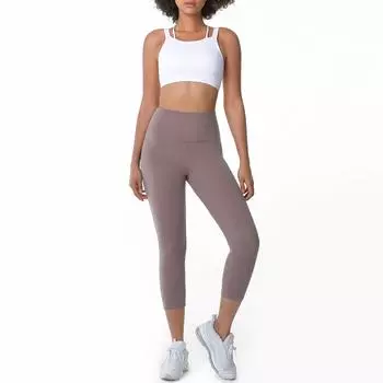 Женские штаны для йоги, фитнеса, активного отдыха, однотонные, повседневные, для бега, тренировок, эластичные, быстросохнущие, облегающие спортивные штаны M фиолетовый