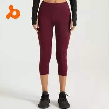 Женские штаны для йоги Juyitang с высокой талией – спортивные леггинсы персикового цвета с эффектом подтяжки бедер L