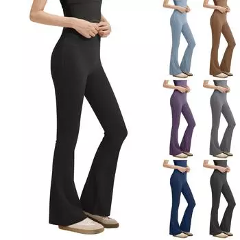 Женские штаны для йоги, леггинсы для женщин, штаны для йоги с высокой талией, леггинсы для тренировок, колготки L чёрный