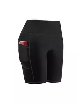 Женские штаны для йоги Naked-Feel из высокоэластичной ткани — растягиваются в 4 направлениях, дышат и быстросохнут, подходят для занятий йогой, в спортзале и повседневной носки! L чёрный