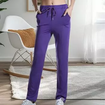 Женские штаны для йоги с карманами, регулируемые на шнурке, облегающие, длинные брюки, спортивные компрессионные леггинсы M вино красного