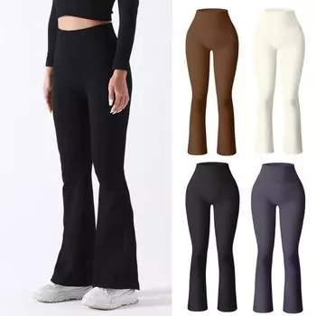 Женские штаны для йоги с высокой талией, леггинсы, однотонные, компрессионные, эластичные, приподнятые, бесшовные S бежевый