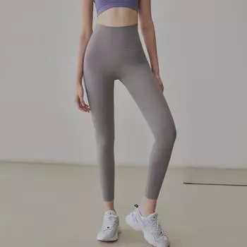 Женские штаны для йоги с высокой талией — эластичные компрессионные, быстросохнущие, приподнимающие бедра леггинсы для бега и тренировок Medium