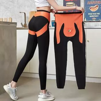 Женские штаны для йоги Shark с высокой талией — масло ши, поддержка живота, подтяжка бедер, похудение, сильное давление, весенний стиль. L (100-120 jin)