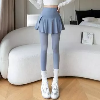 Женские штаны для йоги, юбка-фонарик, облегающие, компрессионные, с высокой талией, карманом для телефона, приподнятые, защищающие от воздействия окружающей среды, бесшовные спортивные брюки для спортзала M фиолетовый