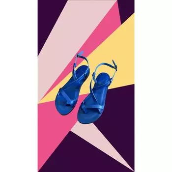 Женские синие сандалии из натуральной кожи M New Summer Comfort Breathable Casual Quality Style Light Sandals