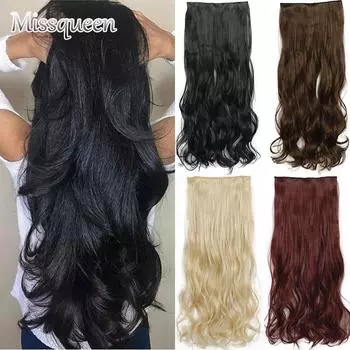 Женские синтетические прямые волосы MISSQUEEN, 22 дюйма, 32 дюйма;Высокотемпературные волокна для наращивания волос на клипсе 22inches120g&China