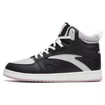 Женские скейт-кеды Anta Street Style с флисовой подкладкой, теплые, нескользящие, с высоким берцем, черные 122248991-2 36.5