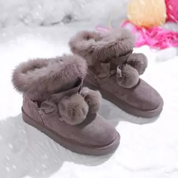 Женские снежные сапоги Зимняя мода Плюшевые теплые ботильоны Повседневные удобные роскошные дизайнерские туфли 35 розовый