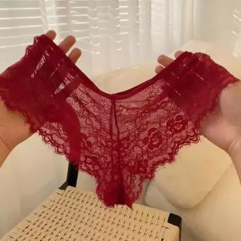 Женские соблазнительные кружевные сексуальные трусики с низкой талией и крестиком Pure Desire Safety Pants One Size