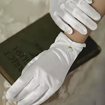 Женские солнцезащитные эластичные тонкие варежки с защитой от ультрафиолета, красные, белые, черные классические перчатки с полным пальцем для вождения белый