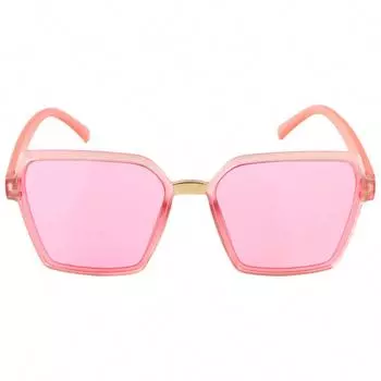 Женские солнцезащитные очки 2024 года, розовые, большие, с синим светофильтром, прозрачные линзы, для вождения автомобиля, модные квадратные оправы для женщин разноцветный