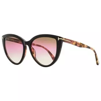 Женские солнцезащитные очки «кошачий глаз» Tom Ford TF915 Isabella 02 05F Black Rose Havana 56 мм 05f