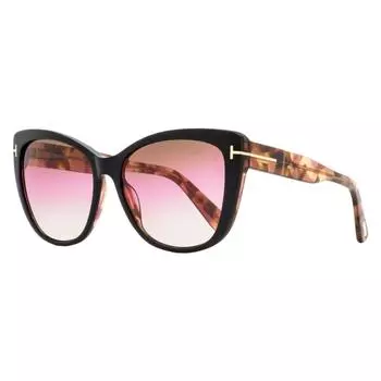 Женские солнцезащитные очки «кошачий глаз» Tom Ford TF937 Nora 05F Black Rose Havana 57 мм 05f