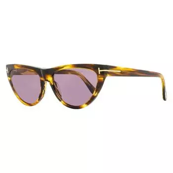 Женские солнцезащитные очки «кошачий глаз» Tom Ford TF990 Янтарный 02 55Y Honey Havana 56 мм 55y