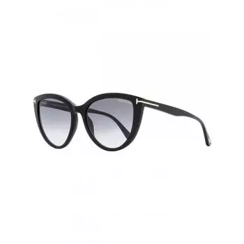 Женские солнцезащитные очки «кошачий глаз» Tom Ford TF915 Isabella-02 01B Черные 56 мм