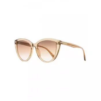 Женские солнцезащитные очки «кошачий глаз» Tom Ford TF915 Isabella-02 45G Розовое шампанское 56 мм