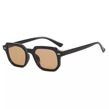 Женские солнцезащитные очки, маленькая оправа с рисовыми гвоздями, новые модные, простые и персонализированные мужские солнцезащитные очки квадратной формы.