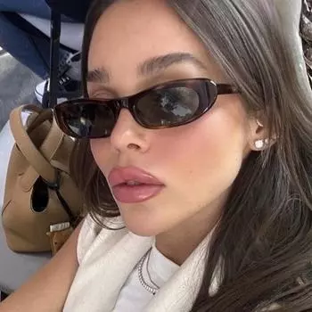 Женские солнцезащитные очки, новые овальные солнцезащитные очки в маленькой оправе.