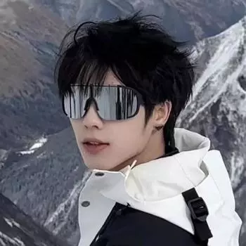 Женские солнцезащитные очки Очки для верховой езды Спорт на открытом воздухе Скалолазание Бег УФ-защита Ветрозащита Мужские солнцезащитные очки с круглым лицом C1Sand Black and White Me