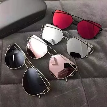 Женские солнцезащитные очки с двойной металлической переносицей, очки для вождения на открытом воздухе 2