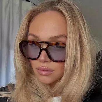 Женские солнцезащитные очки с двойным лучом и солнцезащитным козырьком One Size