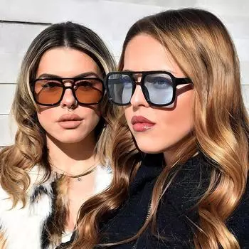 Женские солнцезащитные очки с двойным лучом и солнцезащитным козырьком One Size