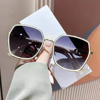 Женские солнцезащитные очки с металлическим блеском, модные и трендовые солнцезащитные очки, солнцезащитные очки с защитой от ультрафиолета чёрный