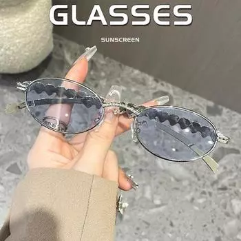 Женские солнцезащитные очки со стразами, стильные овальные солнцезащитные очки, винтажные круглые черные очки, мужские блестящие очки с бриллиантами, роскошный дизайн, очки