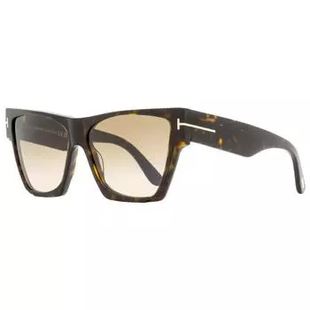 Женские солнцезащитные очки Tom Ford с геометрическим узором TF942 Dove 52K Dark Havana 59 мм 52k
