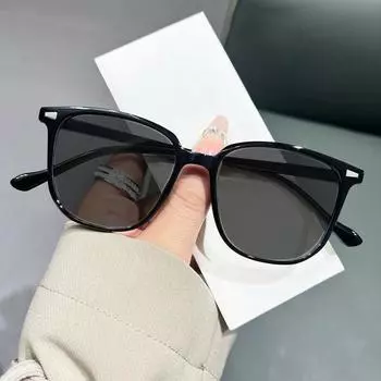 Женские солнцезащитные очки в большой круглой оправе в стиле ретро, мужские и женские модные уличные очки большого размера, роскошные простые солнцезащитные очки UV400, оттенки as picture