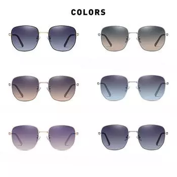 Женские солнцезащитные очки в большой оправе, Солнцезащитные очки с квадратной поляризацией, Женские солнцезащитные очки в большой персонализированной оправе, Поляризованные солнцезащитные очки HD UV400