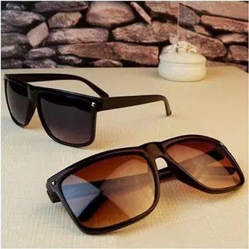 Женские солнцезащитные очки в оправе ретро квадратные мужские очки пластиковые винтажные уникальные коричневый