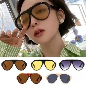 Женские солнцезащитные очки в винтажном стиле, гладкие, с защитой от ультрафиолета, для отдыха на пляже, для активного отдыха B