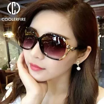 Женские солнцезащитные очки высокого качества, модные солнцезащитные очки в форме камелии с полыми точками, розовые солнцезащитные очки Tide Wild, солнцезащитные очки в большой коробке GW011 красный