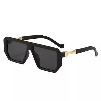 Женские солнцезащитные очки Защита от солнца Защита от ультрафиолета Модные персонализированные солнцезащитные очки в стиле хип-хоп с большой оправой Мужские очки для уличной стрельбы для вождения и поездок на работу