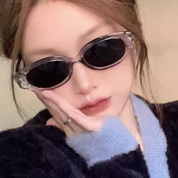 Женские солнцезащитные очки Защита от солнца Защита от ультрафиолета Мода Личность Ретро Хип-хоп Солнцезащитные очки «кошачий глаз» Уличная стрельба Очки для вождения и путешествий