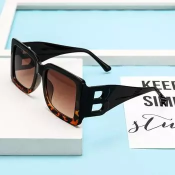 Женские солнцезащитные очки, женские модные дизайнерские квадратные солнцезащитные очки, мужские классические черные роскошные ретро B-декоративные оттенки очков