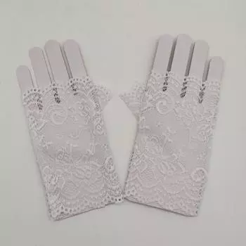 Женские солнцезащитные перчатки для улицы, кружевные перчатки с защитой от УФ-излучения, варежки для езды на велосипеде, модные солнцезащитные перчатки на лето, сексуальные, 1 пара