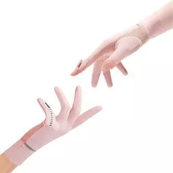 Женские солнцезащитные перчатки Ice Silk, женские летние солнцезащитные перчатки, модные варежки для езды на велосипеде, вождения, бега, тонкие перчатки с защитой от ультрафиолета белый