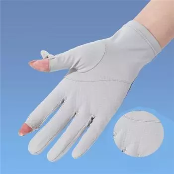 Женские солнцезащитные перчатки Ice Silk, женские летние солнцезащитные перчатки, модные варежки для езды на велосипеде, вождения, бега, тонкие перчатки с защитой от ультрафиолета One Size