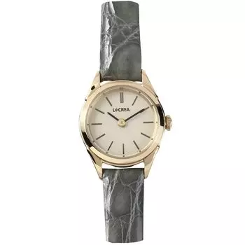 Женские солнечные часы LeClair из натуральной кожи крокодила, Япония [LCREA] LC2001-GP (RONDE/Золото, Пояс/LC2001-GPCSA)