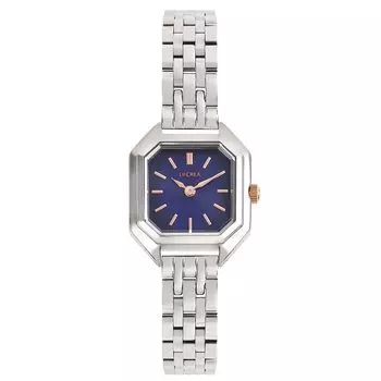 Женские солнечные часы LeClair из нержавеющей стали [LCREA] LC2004-SS, сделано в Японии (CARRE/Серебро, Браслет/LC2004-SS5L)